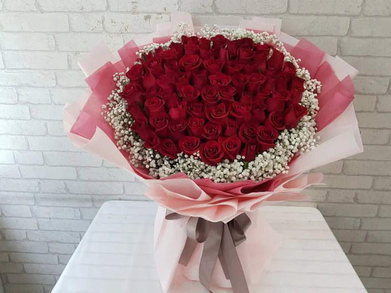 66 Red Roses Love Bouquet By Flower Delivery Dubai for Friendship