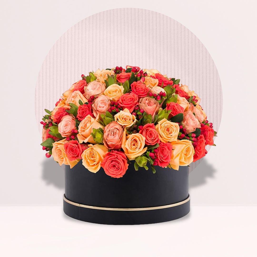 Orange & Peach Roses (35 40 Stems) By Flower Delivery Dubai for illness
