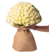 200 White Roses Special Bouquet By Flower Delivery Dubai for Valentines Day