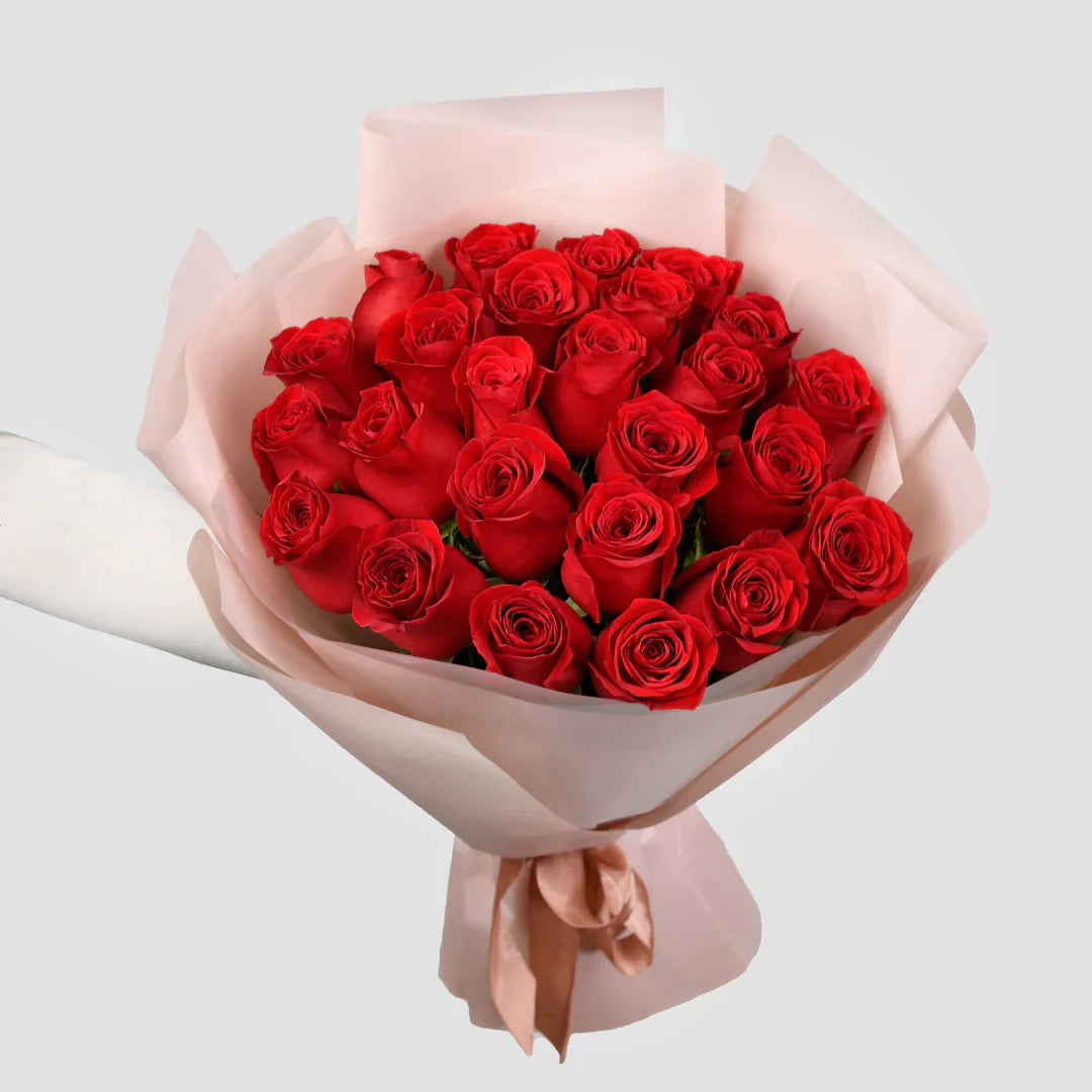 25 Red Roses Bouquet — fresh flowers, same day delivery in Dubai