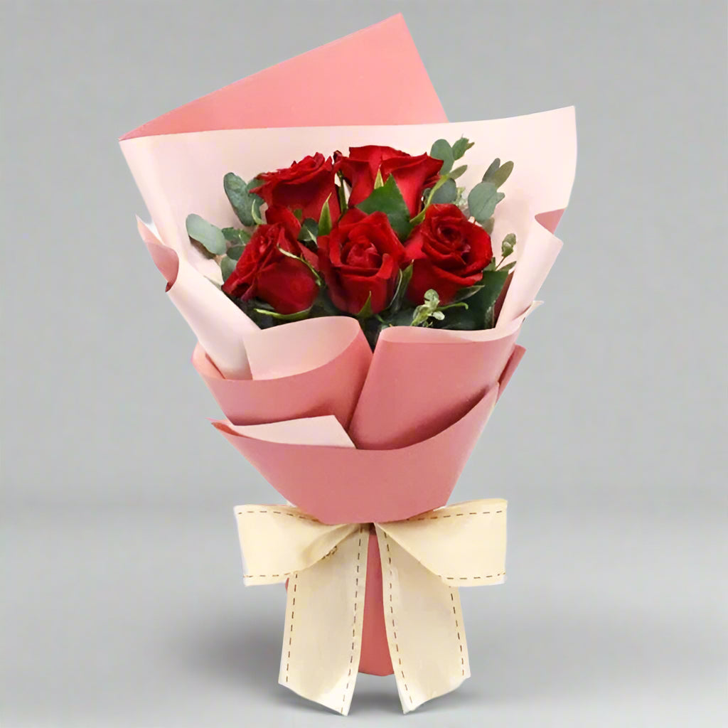 Roses with Eucalyptus Leaves By Flower Delivery Dubai for him