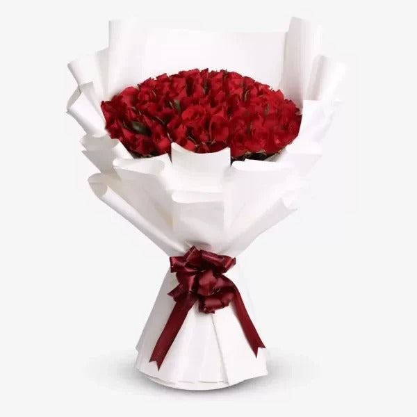 99 Red Roses Bouquet By Flower Delivery Dubai for Friendship