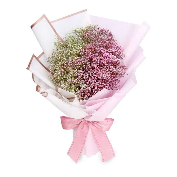 Pink & White Baby’s Breath By Flower Delivery Dubai for Congratulations