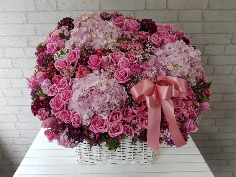 Hydrangeas, Roses & Sweet William By Flower Delivery Dubai for Wedding