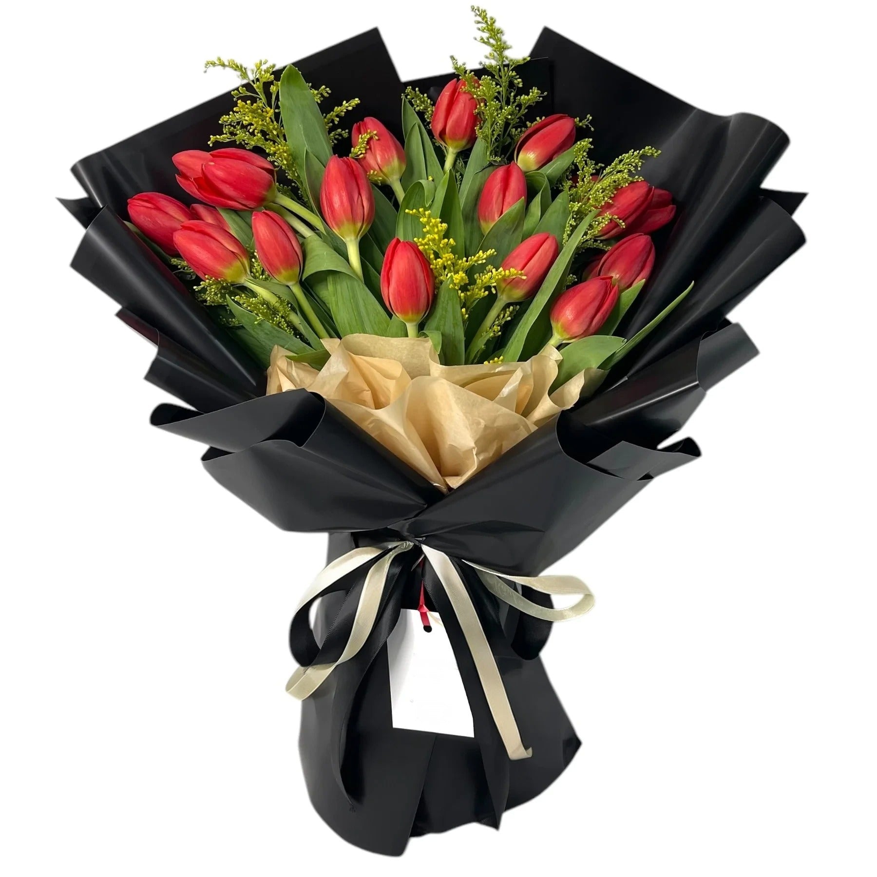 Red Tulips Hand Bouquet — fresh flowers, same day delivery in Dubai